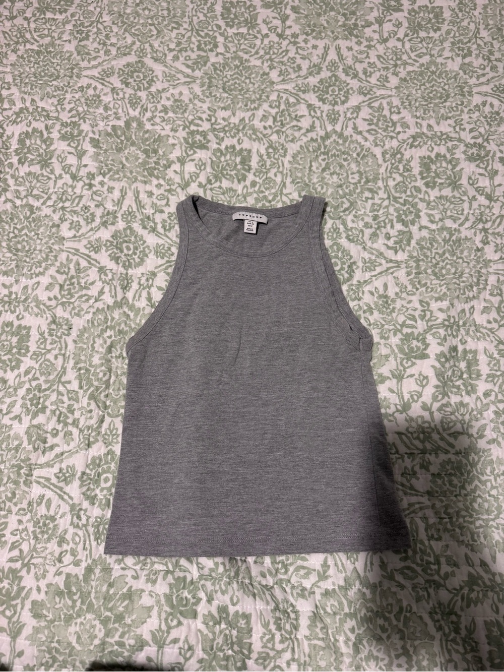 Topshop Gray Tank - Scoop Neck Sleeveless Top